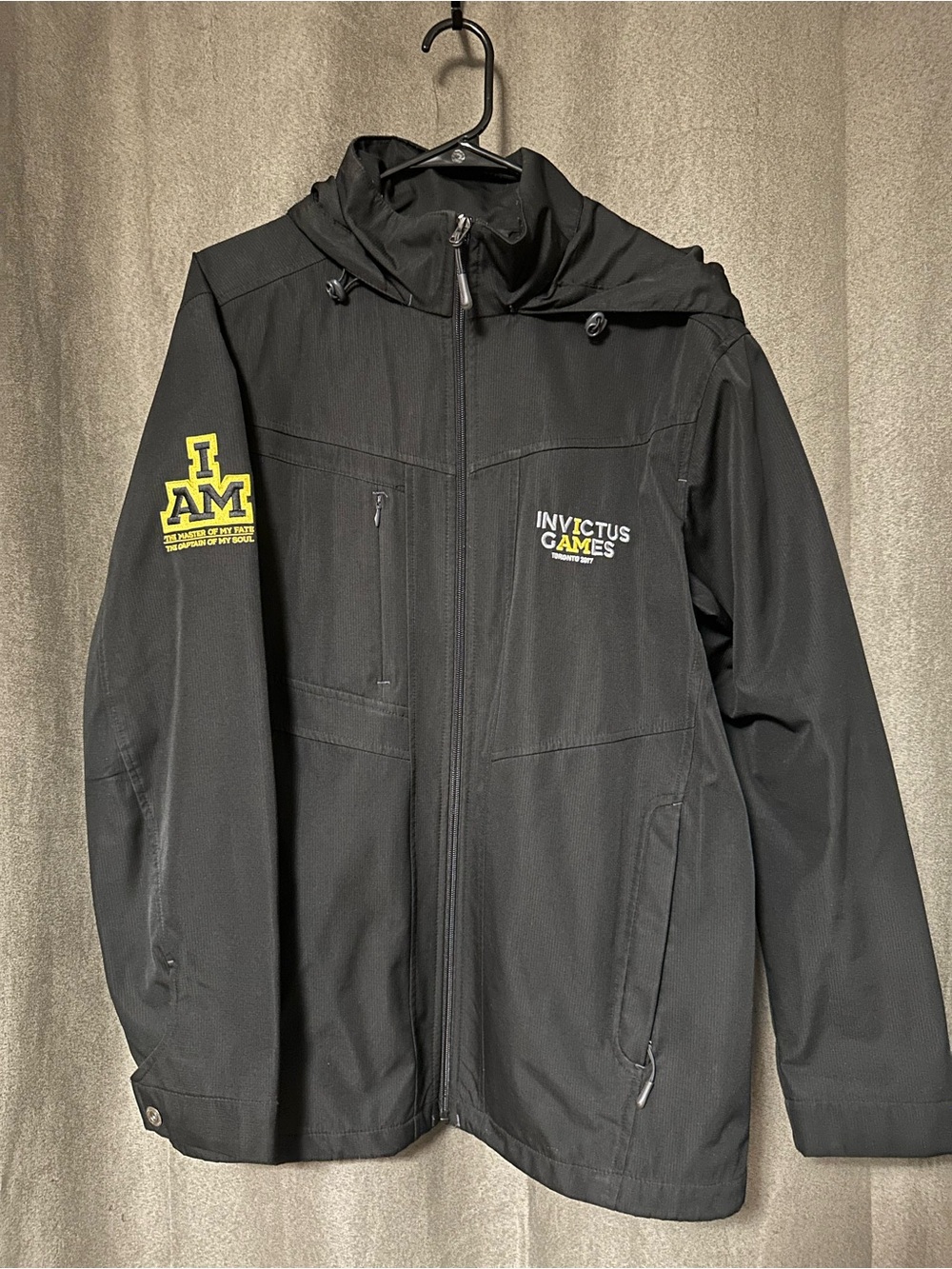 Invictus Games Toronto 2017 Men's Black Hooded Softshell Jacket